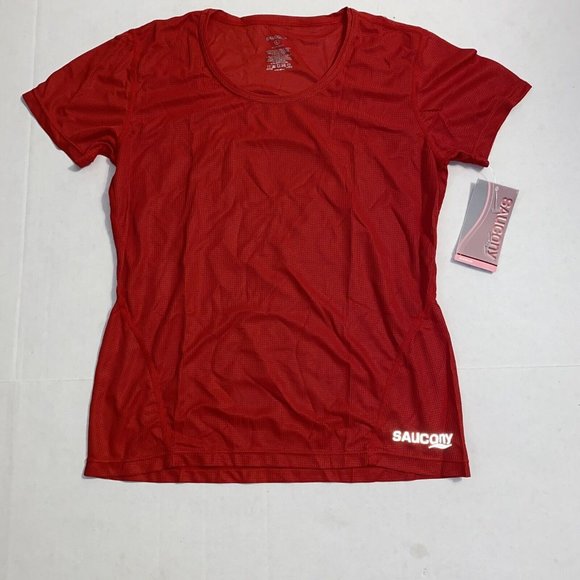 Saucony‎ Shirt Womens Small Felicitee Short Sleeve Performance Tee Red 55507S - Picture 3 of 10